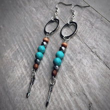 Load image into Gallery viewer, Western Boho Silver Arrow Earrings
